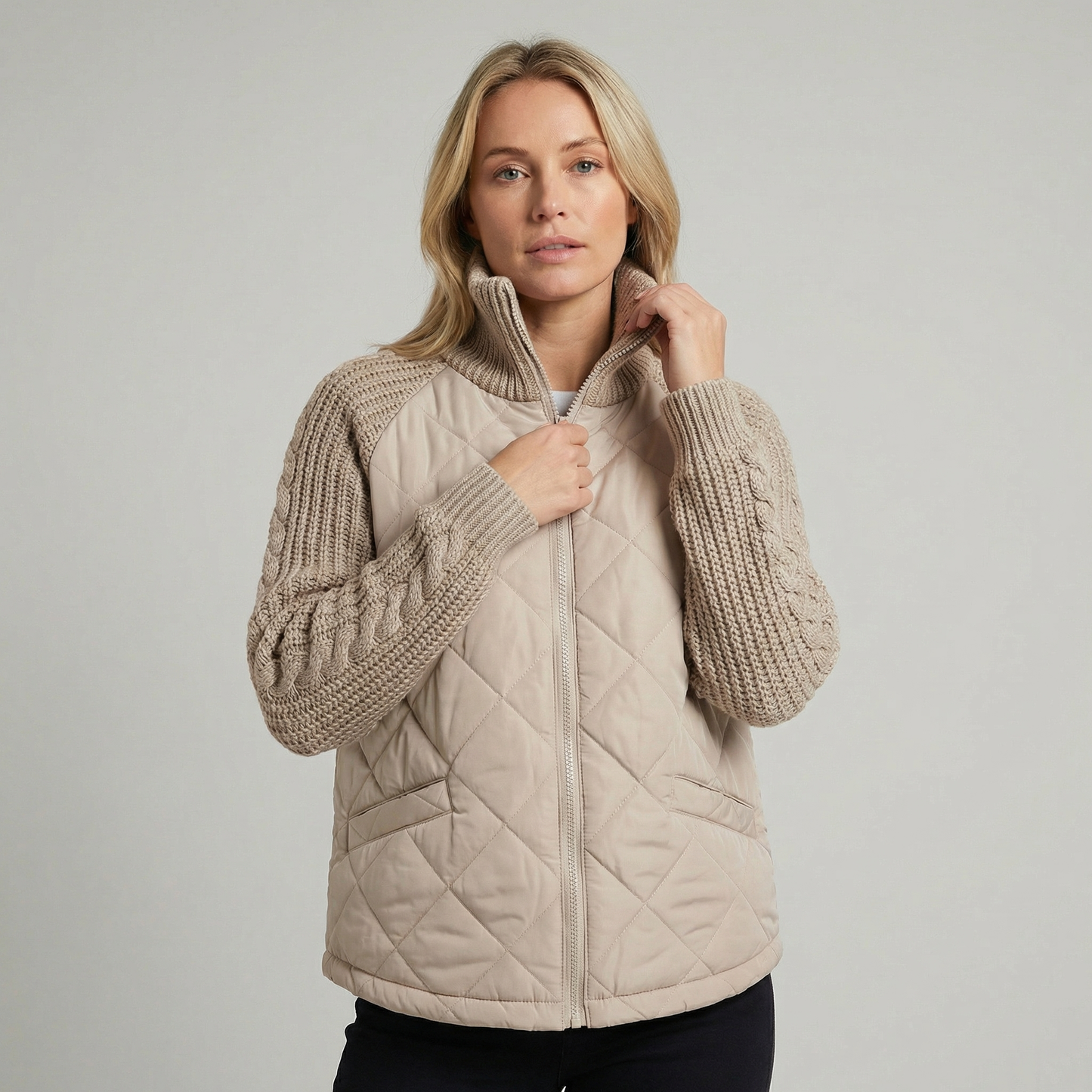Rosalie | Quilted Stand Collar Jacket
