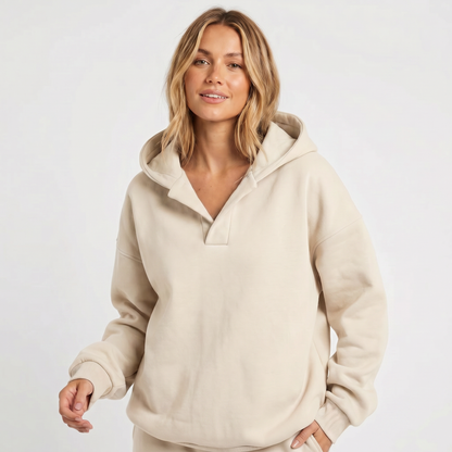 Narelle | Soft Cotton Relaxed Fleece Hoodie