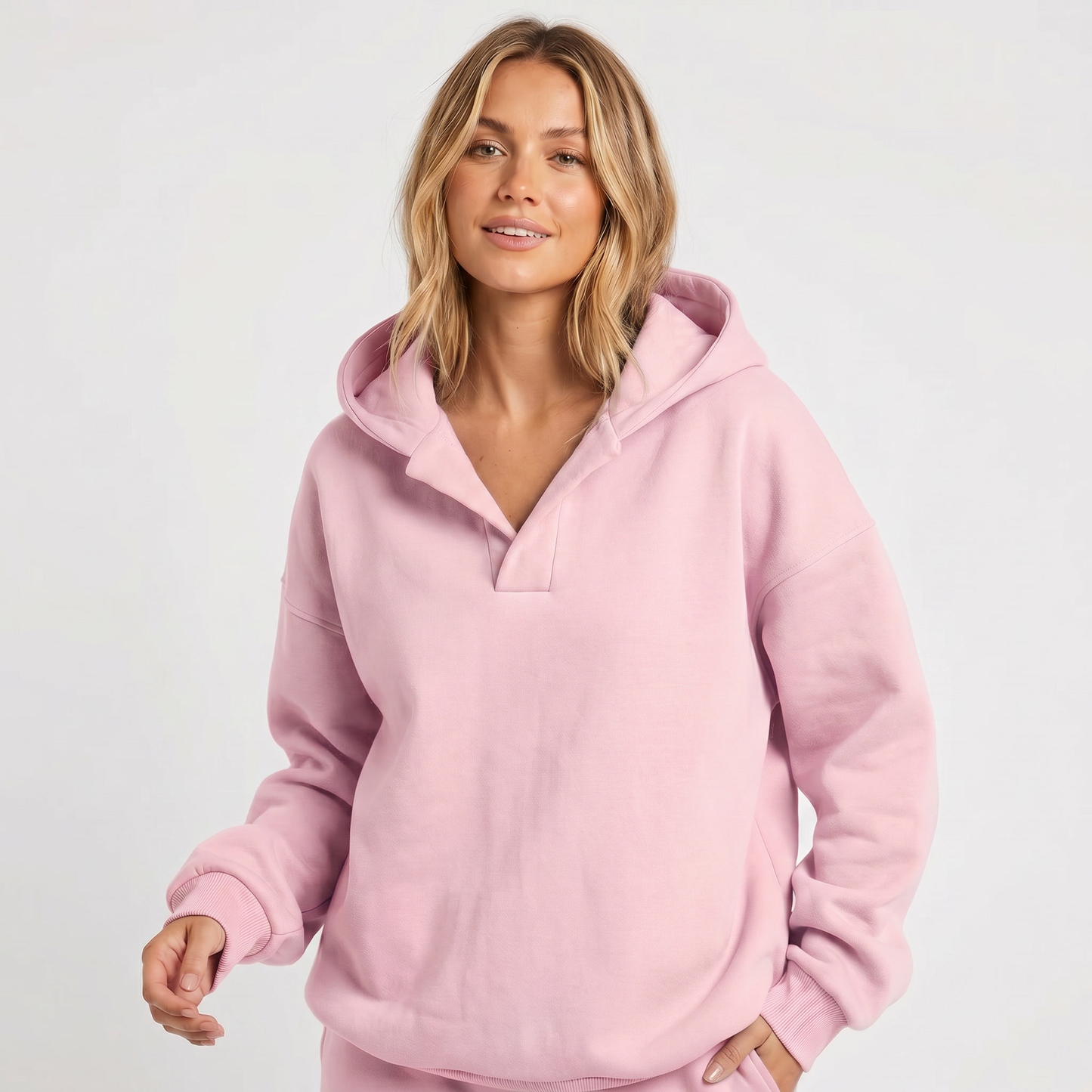 Narelle | Soft Cotton Relaxed Fleece Hoodie