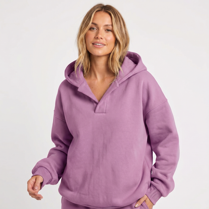 Narelle | Soft Cotton Relaxed Fleece Hoodie