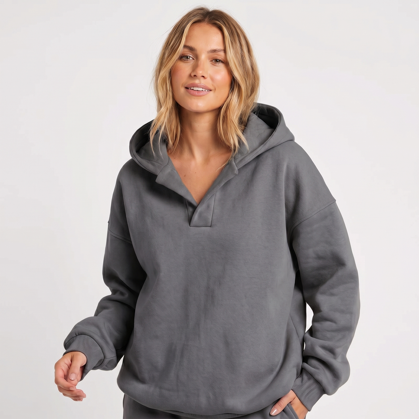 Narelle | Soft Cotton Relaxed Fleece Hoodie