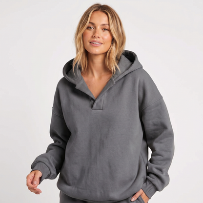 Narelle | Soft Cotton Relaxed Fleece Hoodie