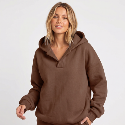 Narelle | Soft Cotton Relaxed Fleece Hoodie