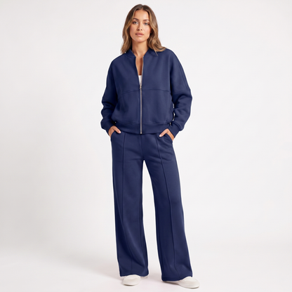 Mariah | Two Piece Jacket & Wide Leg Pants Set