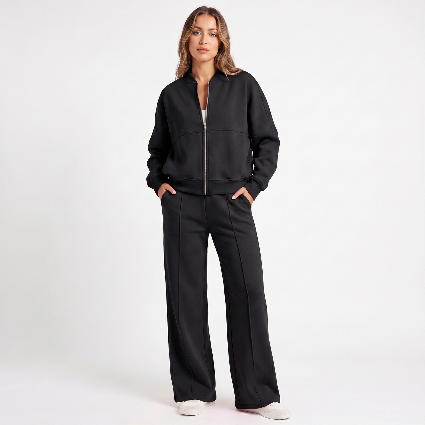 Mariah | Two Piece Jacket & Wide Leg Pants Set