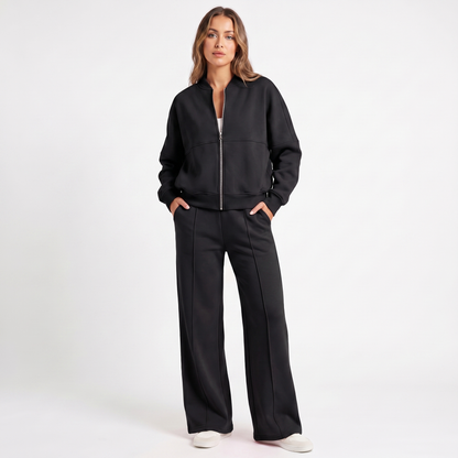 Mariah | Two Piece Jacket & Wide Leg Pants Set
