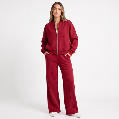 Mariah | Two Piece Jacket & Wide Leg Pants Set