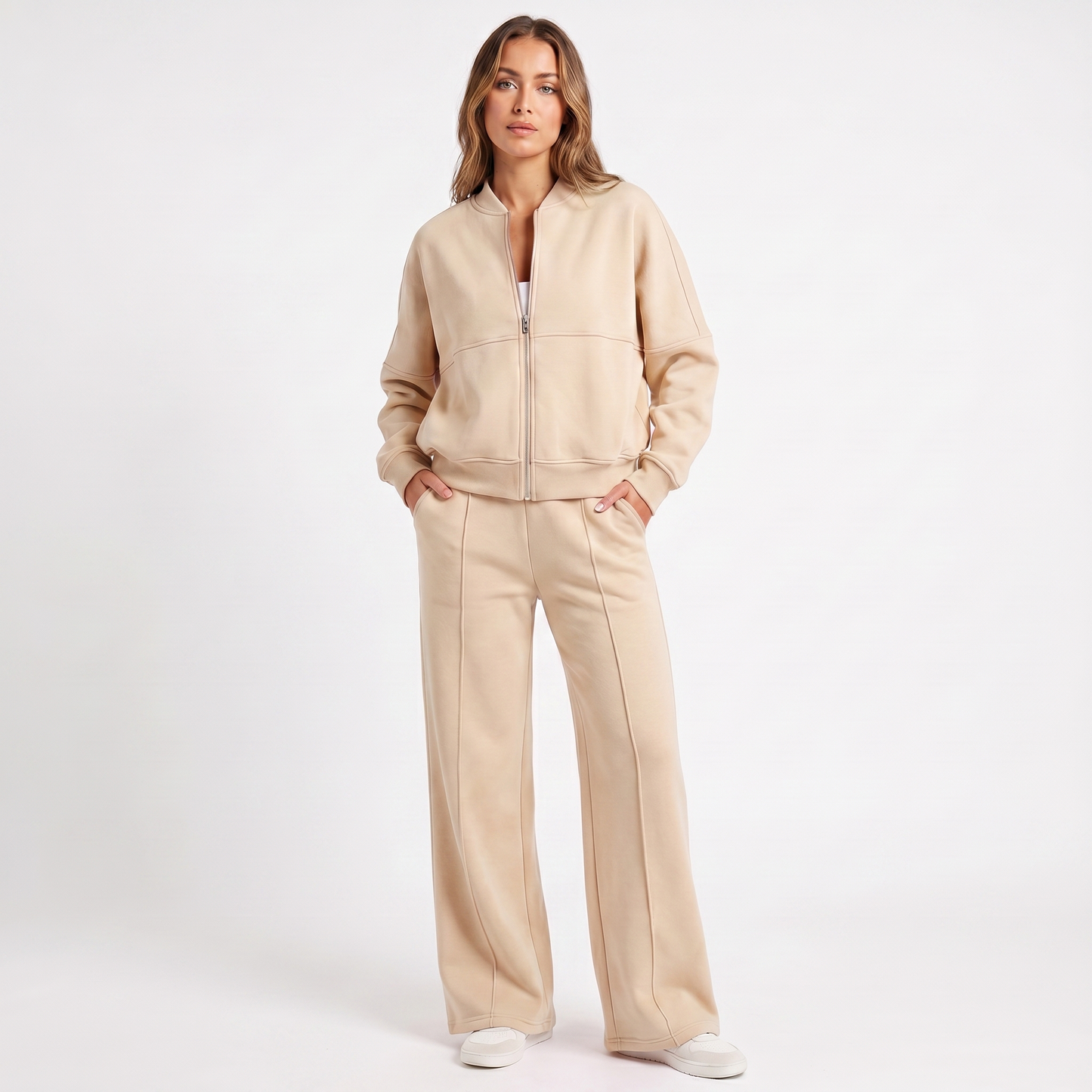 Mariah | Two Piece Jacket & Wide Leg Pants Set
