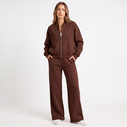 Mariah | Two Piece Jacket & Wide Leg Pants Set