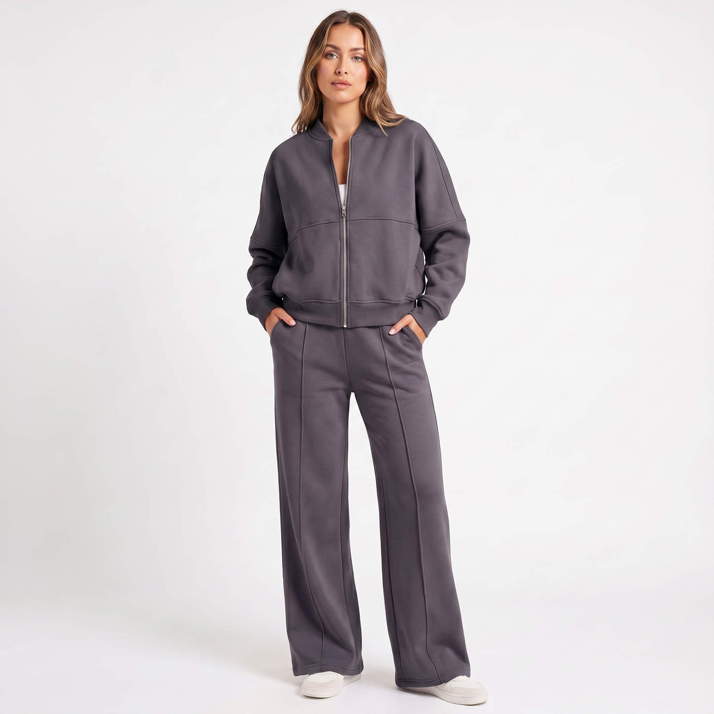 Mariah | Two Piece Jacket & Wide Leg Pants Set