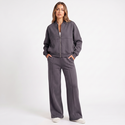 Mariah | Two Piece Jacket & Wide Leg Pants Set