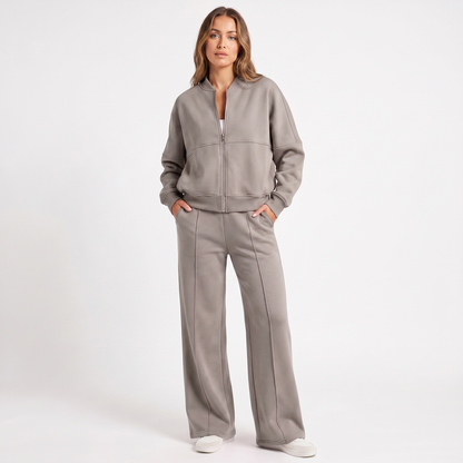 Mariah | Two Piece Jacket & Wide Leg Pants Set