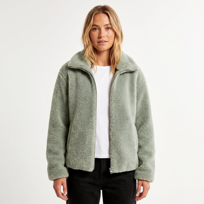 Ella | Velvet Padded Sherpa Jacket