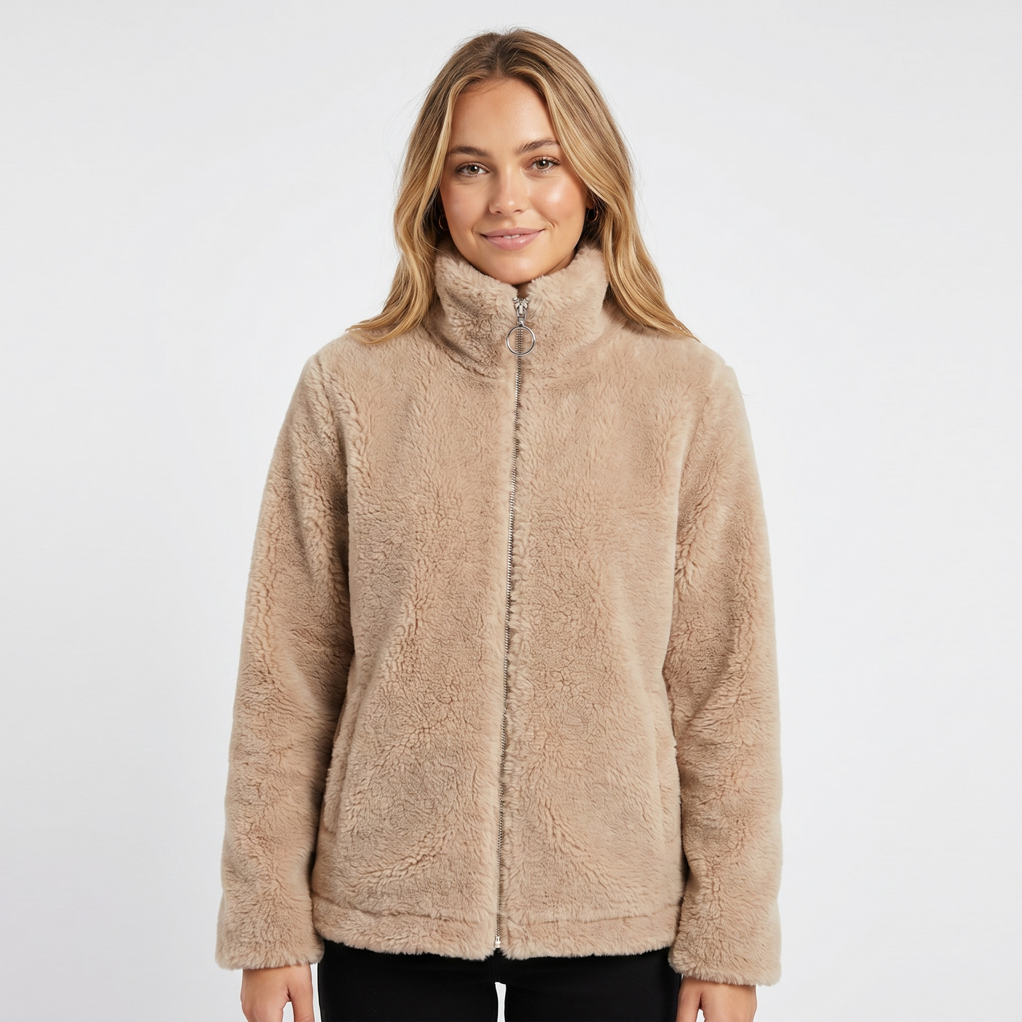 Ella | Velvet Padded Sherpa Jacket