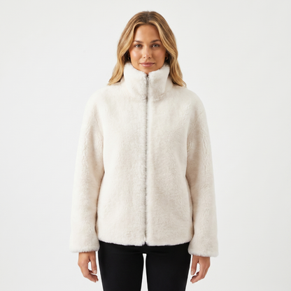Ella | Velvet Padded Sherpa Jacket