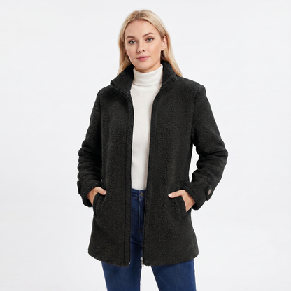 Claire | Mid Length Sherpa Teddy Coat