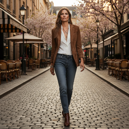 Odile | Button-Down Suede Blazer