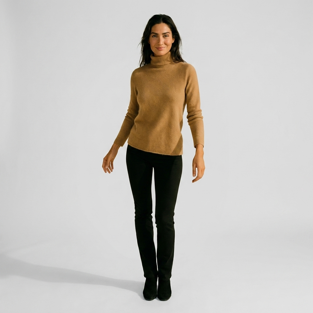Mathilde | Cashmere Blend Slim Turtleneck Sweater