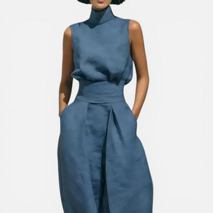 Feline | Sleeveless Wide Leg Jumpsuit