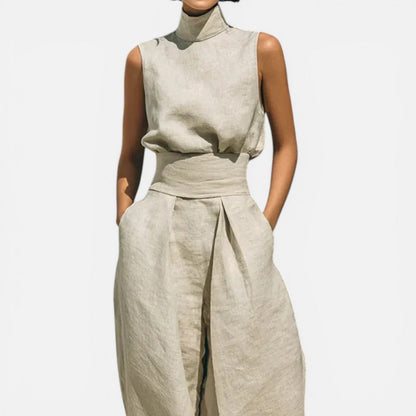 Feline | Sleeveless Wide Leg Jumpsuit