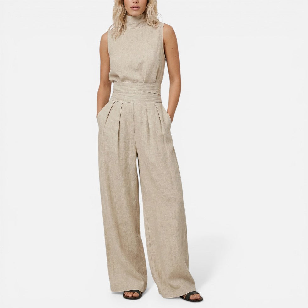 Feline | Sleeveless Wide Leg Jumpsuit