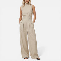 Feline | Sleeveless Wide Leg Jumpsuit