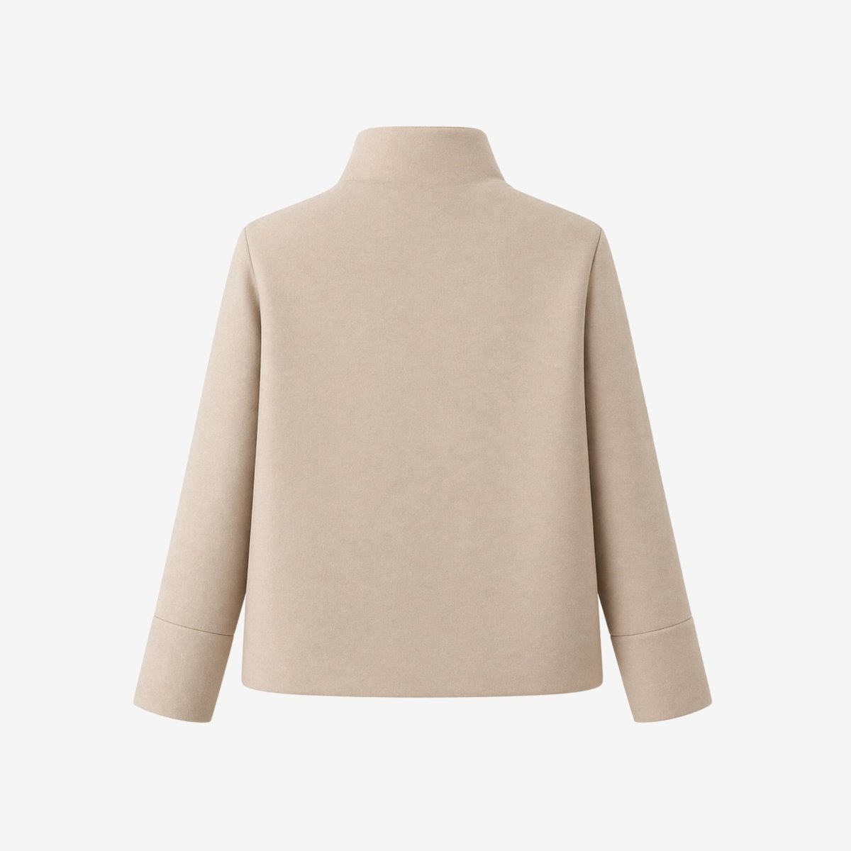 Solene | Funnel Neck Boxy Cropped Jacket