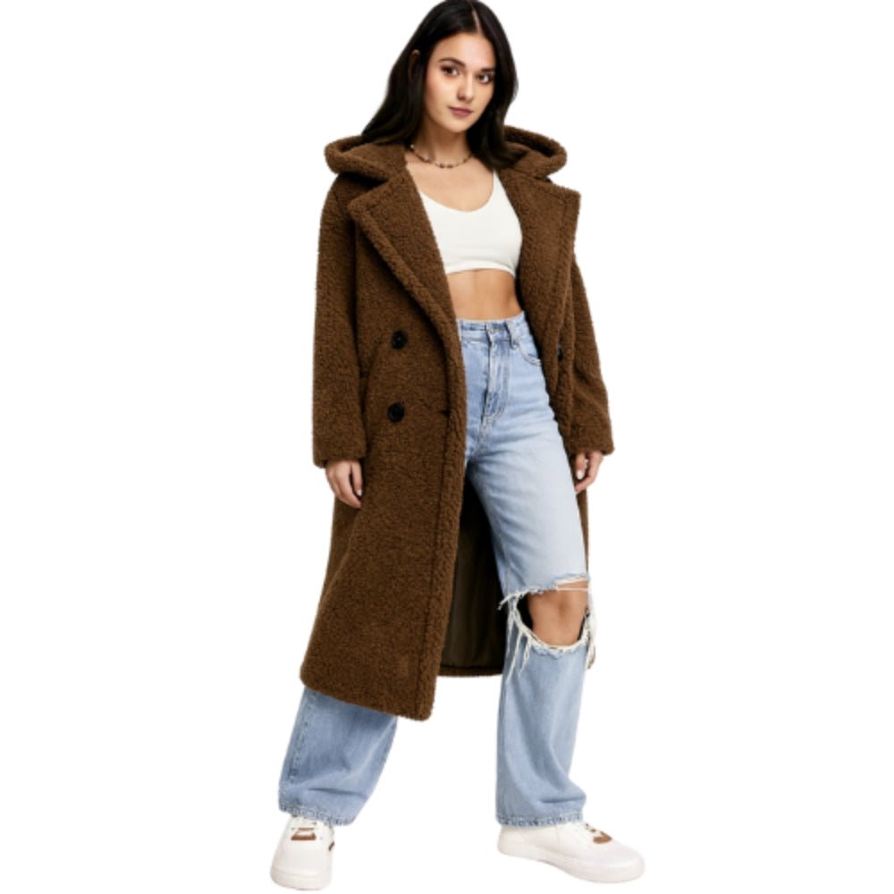 Elowen | Hooded Teddy Oversized Coat