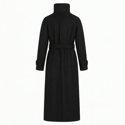 Isadora | Belted Funnel Neck Wool Coat
