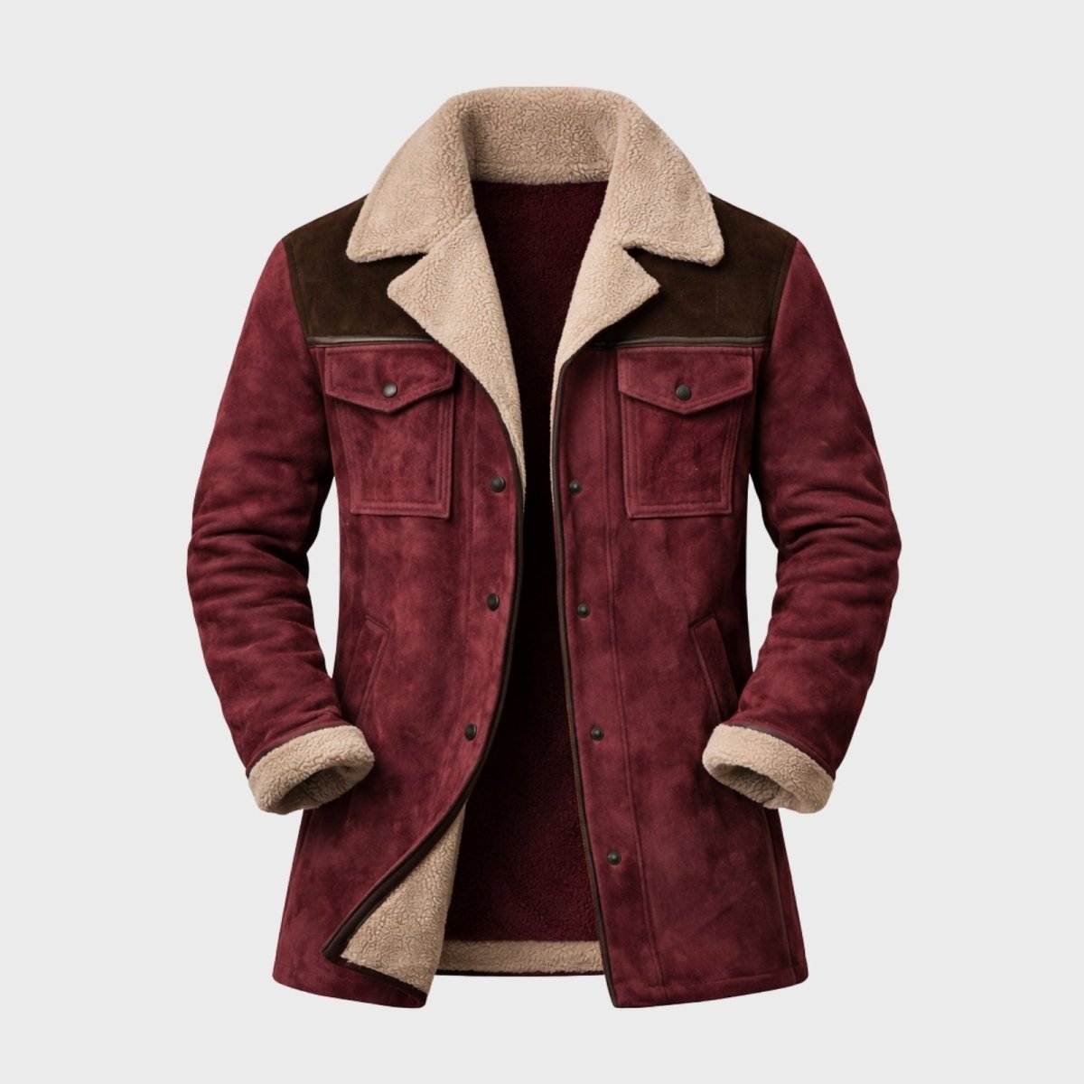 Hudson | Men's Suede Shearling Coat