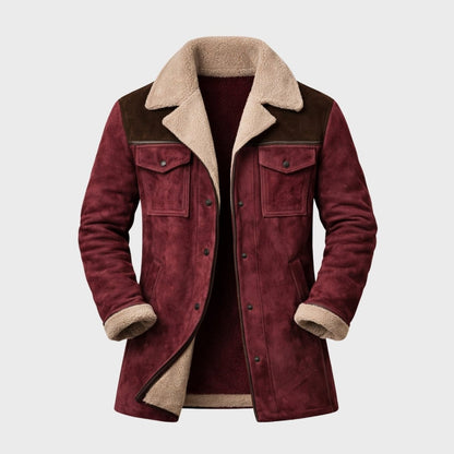 Hudson | Men's Suede Shearling Coat