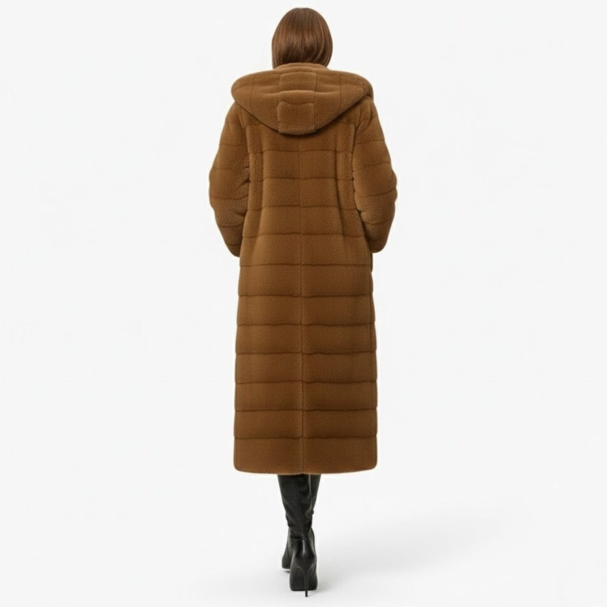 Anastasia | Long Hooded Faux Fur Coat