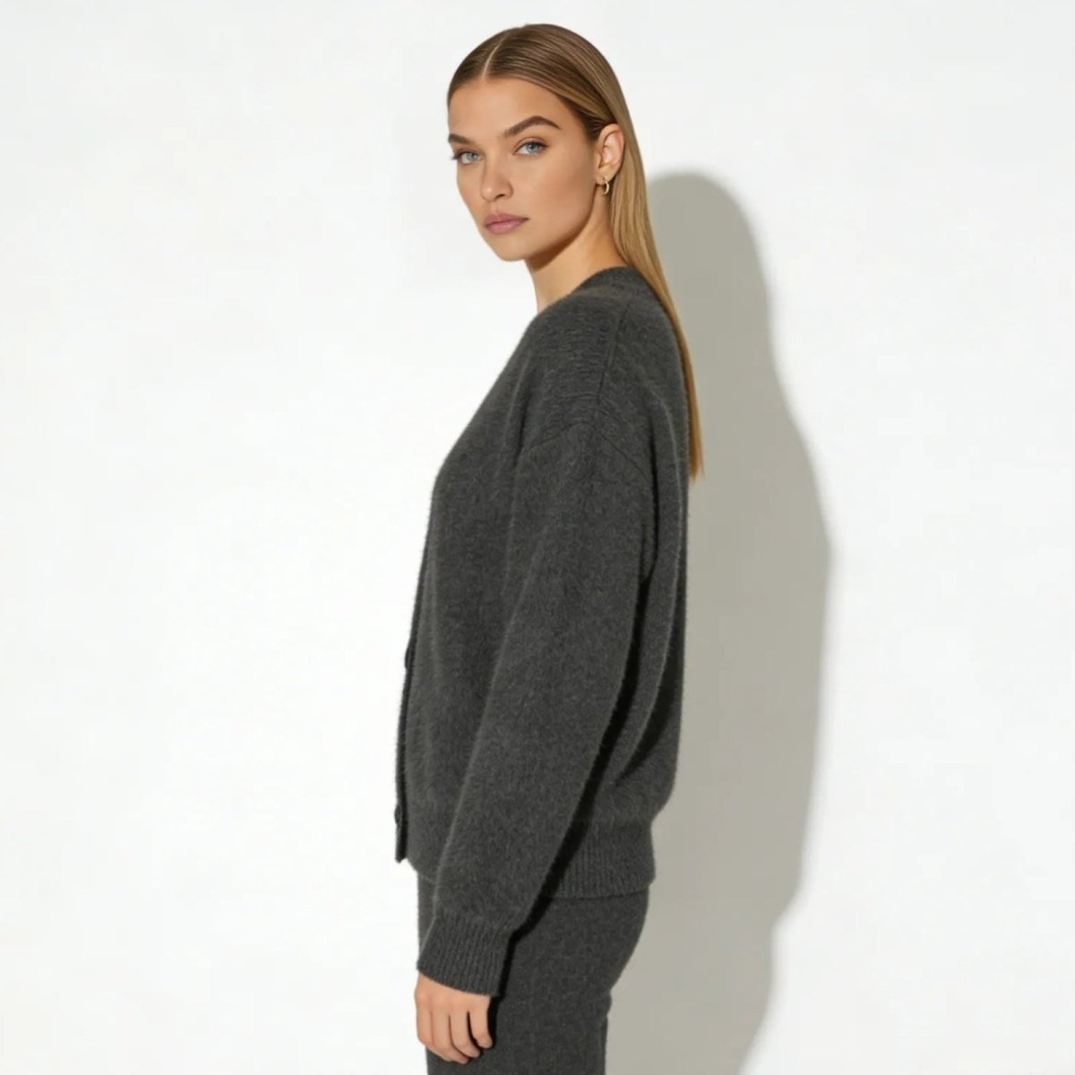 Elaris | Oversized Mohair Knit Cardigan