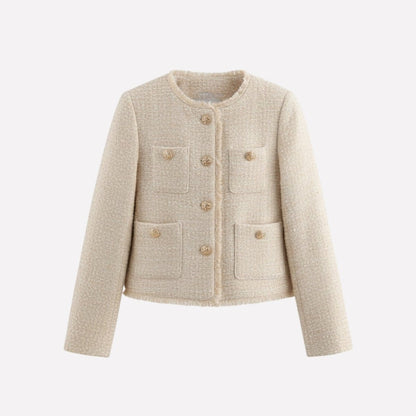 Colette | Cropped Bouclé Tweed Jacket