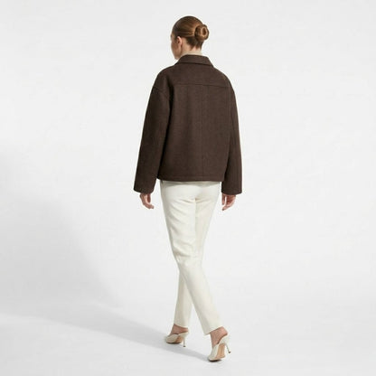 Adrienne | Wool Blend Zip-Up Jacket