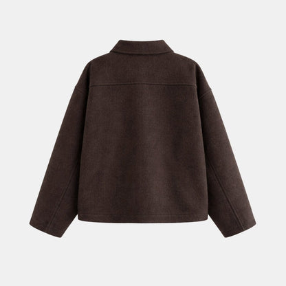 Adrienne | Wool Blend Zip-Up Jacket