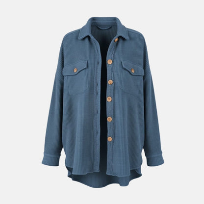 Donelle | Waffle Knit Shacket Relaxed Fit