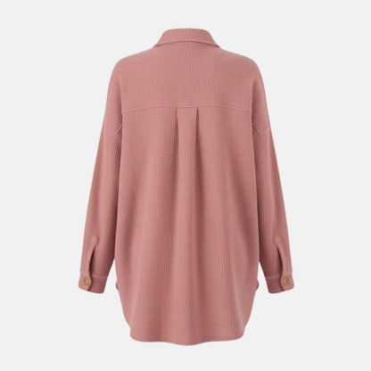Donelle | Waffle Knit Shacket Relaxed Fit