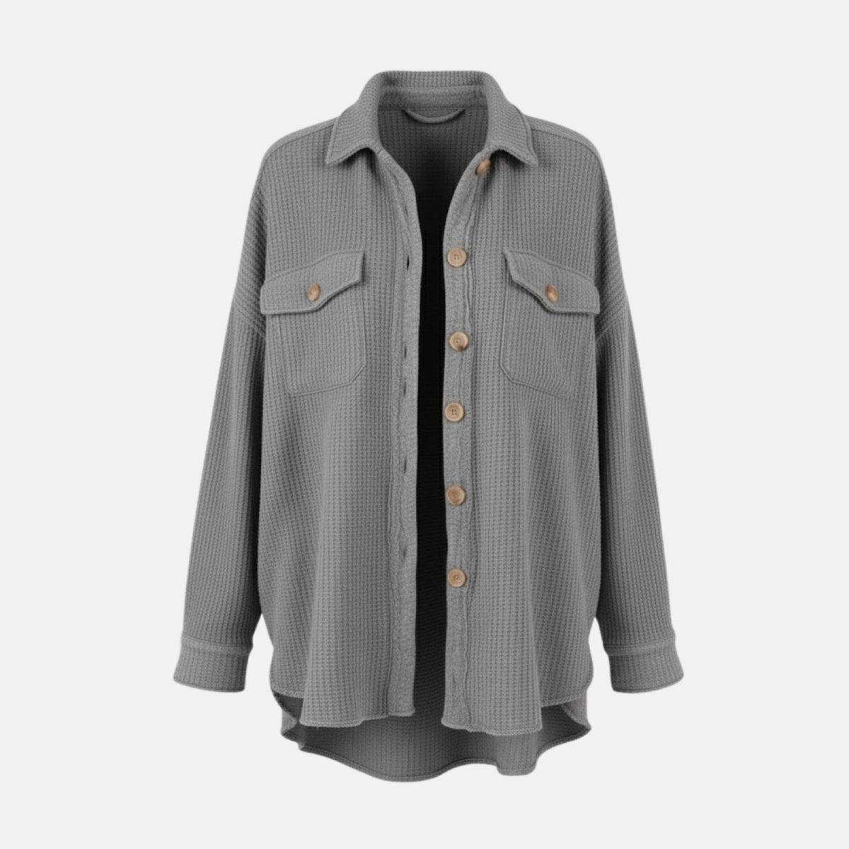 Donelle | Waffle Knit Shacket Relaxed Fit