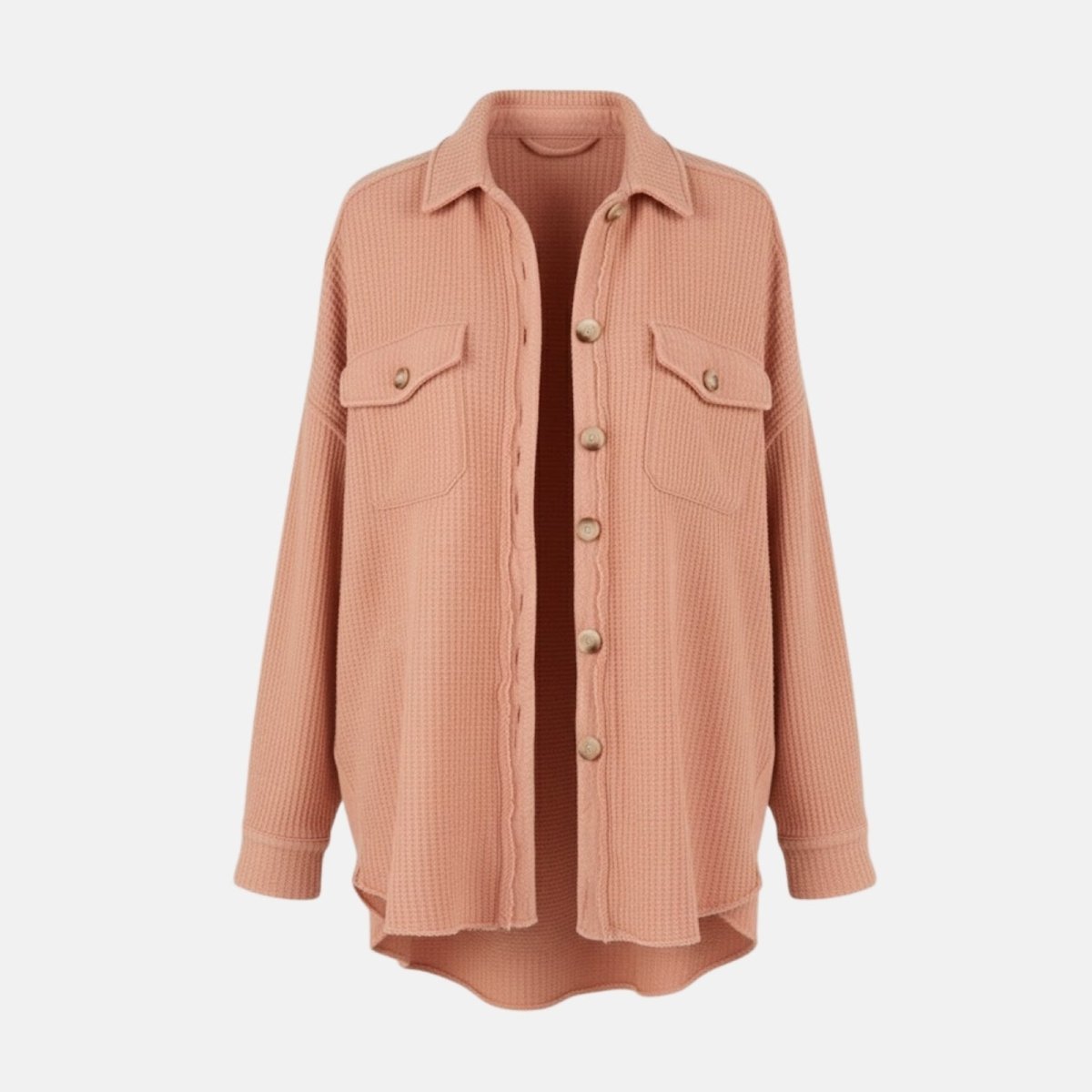 Donelle | Waffle Knit Shacket Relaxed Fit