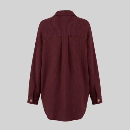 Donelle | Waffle Knit Shacket Relaxed Fit