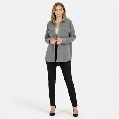 Donelle | Waffle Knit Shacket Relaxed Fit