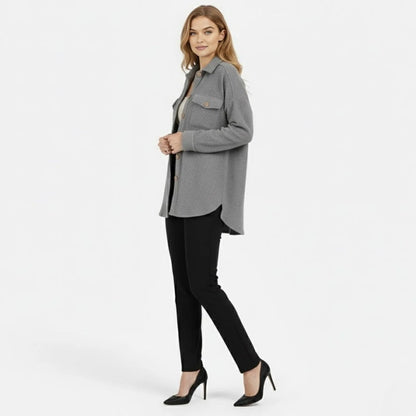 Donelle | Waffle Knit Shacket Relaxed Fit