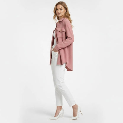 Donelle | Waffle Knit Shacket Relaxed Fit