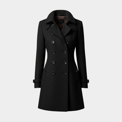 Valentina | Double Breasted Wool Trench Coat