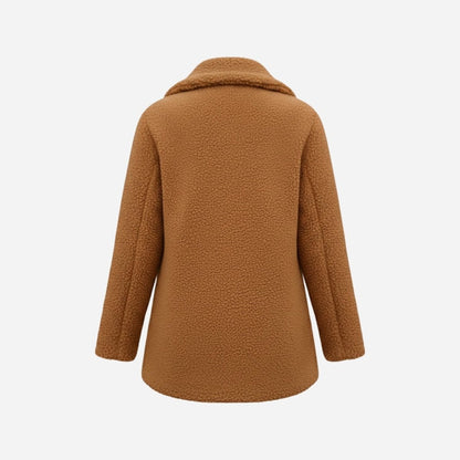 Claire | Double Breasted Bouclé Teddy Coat