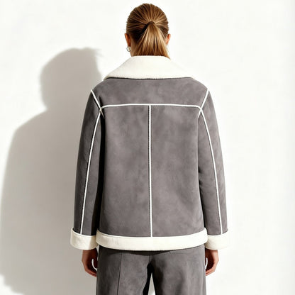 Cosette | Faux Shearling Aviator Jacket