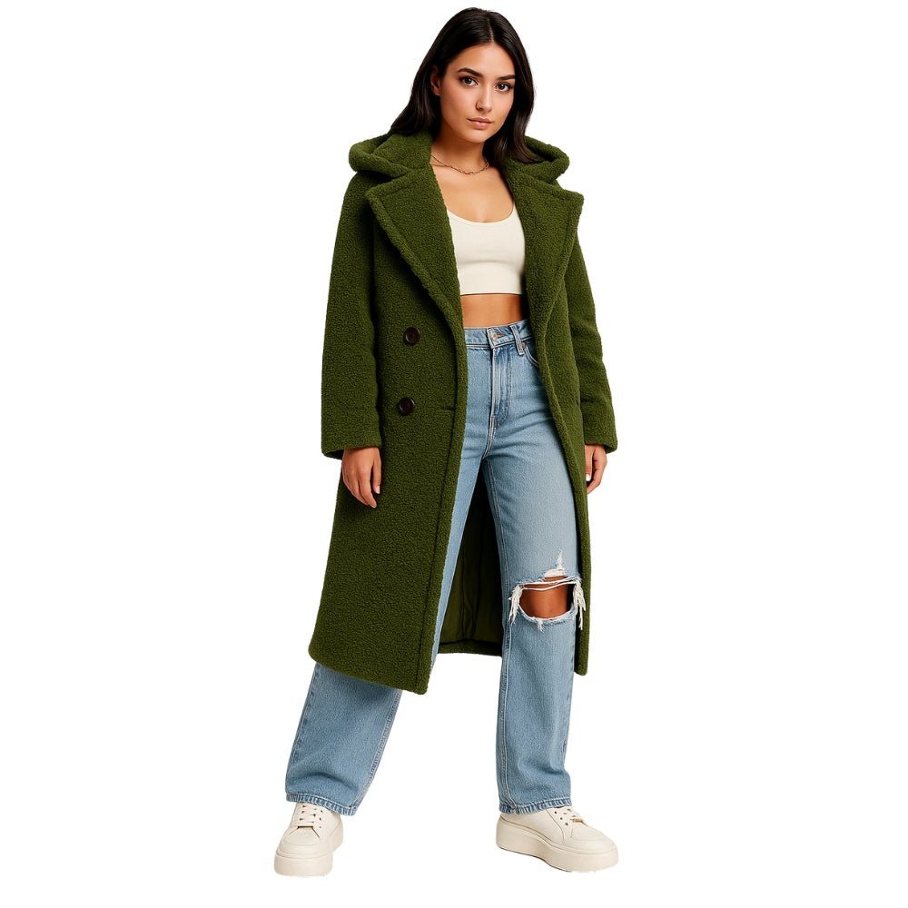 Elowen | Hooded Teddy Oversized Coat