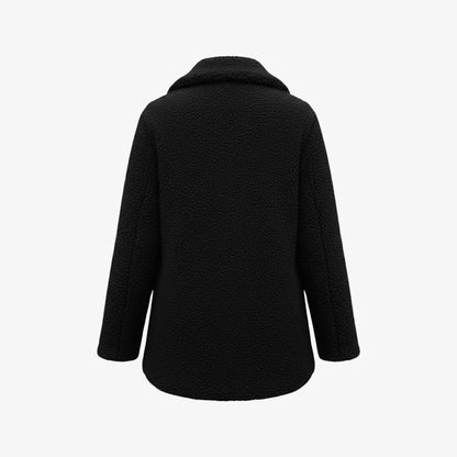 Claire | Double Breasted Bouclé Teddy Coat