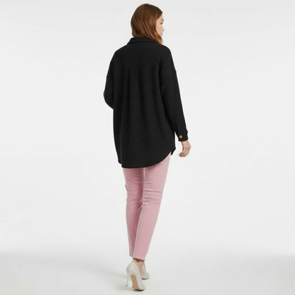 Donelle | Waffle Knit Shacket Relaxed Fit